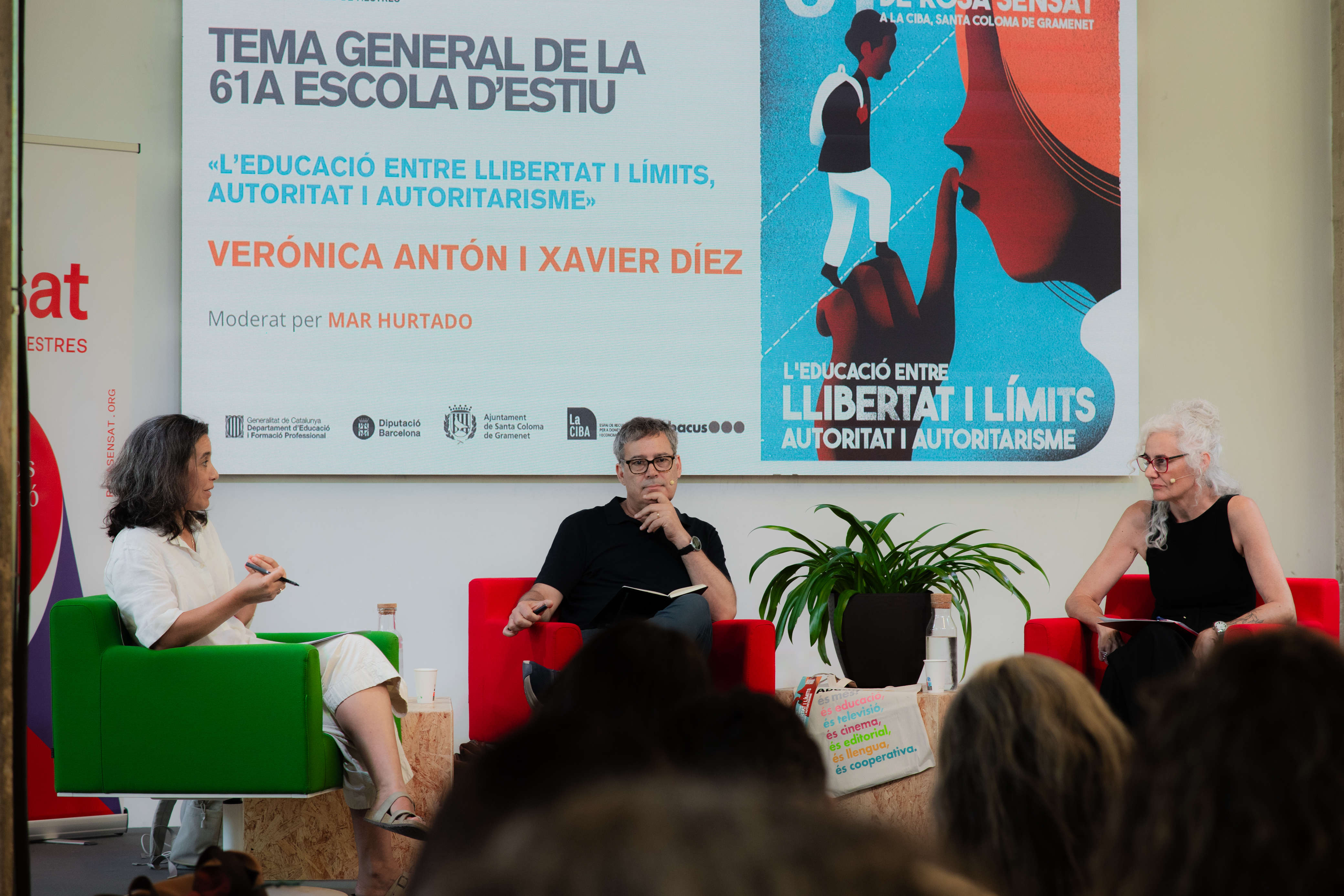 La 61a Escola d'Estiu obre el Tema General amb el debat amb Xavier Diez i Verónica Antón. Modera Mar Hurtado. 