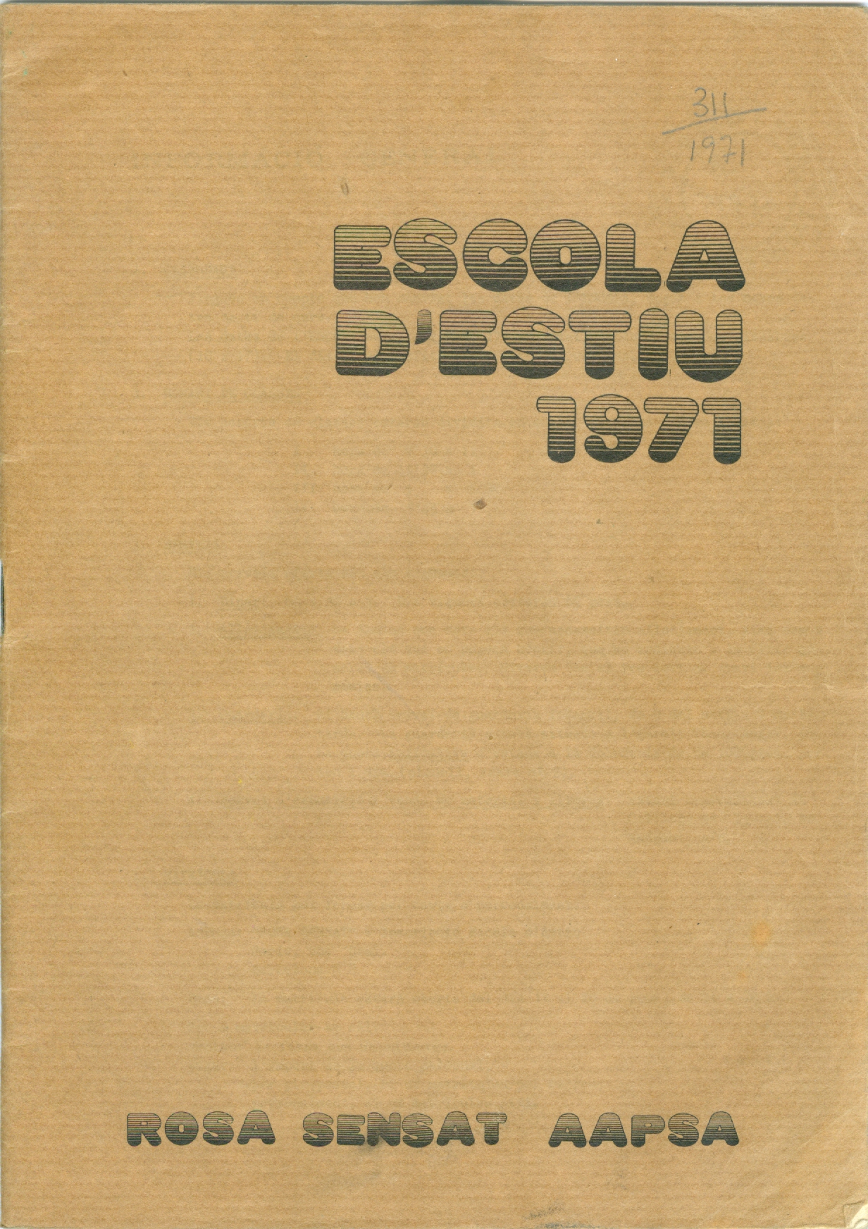 1971 – 6ª Escola d’Estiu