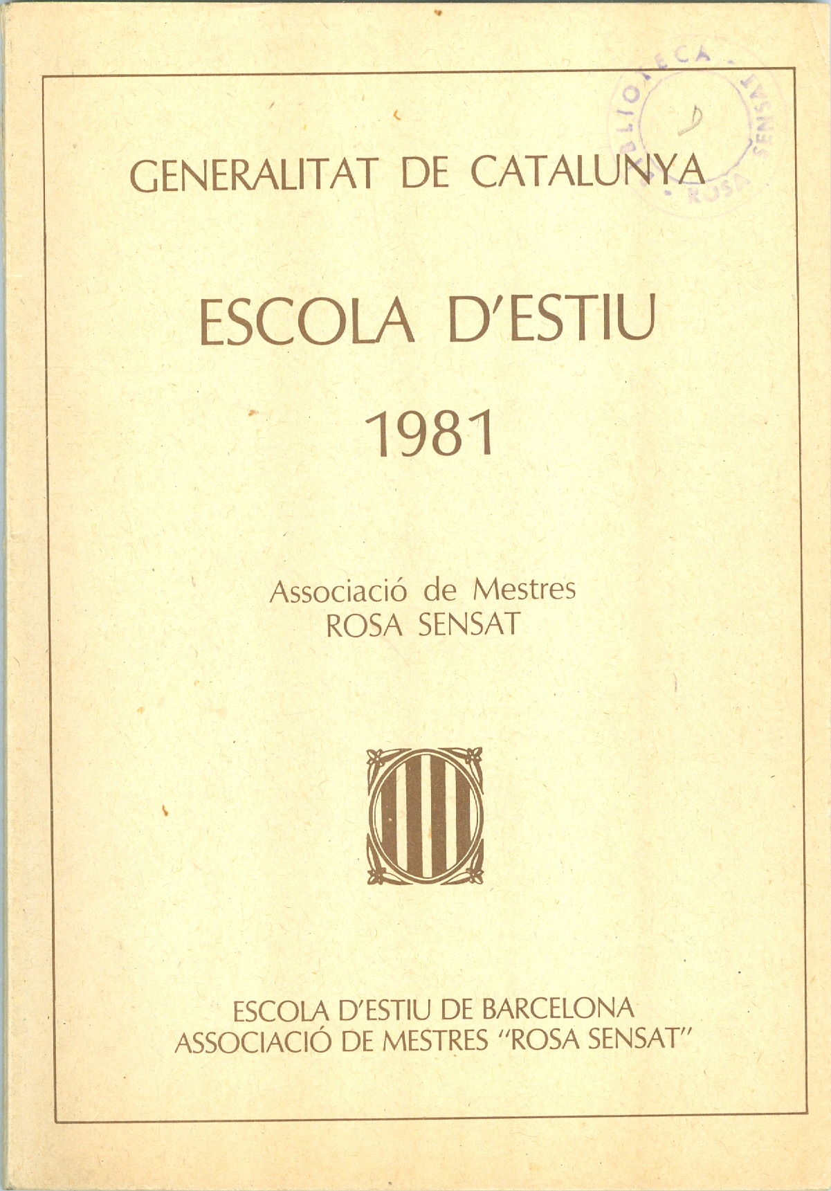1981 – 16ª Escola d’Estiu