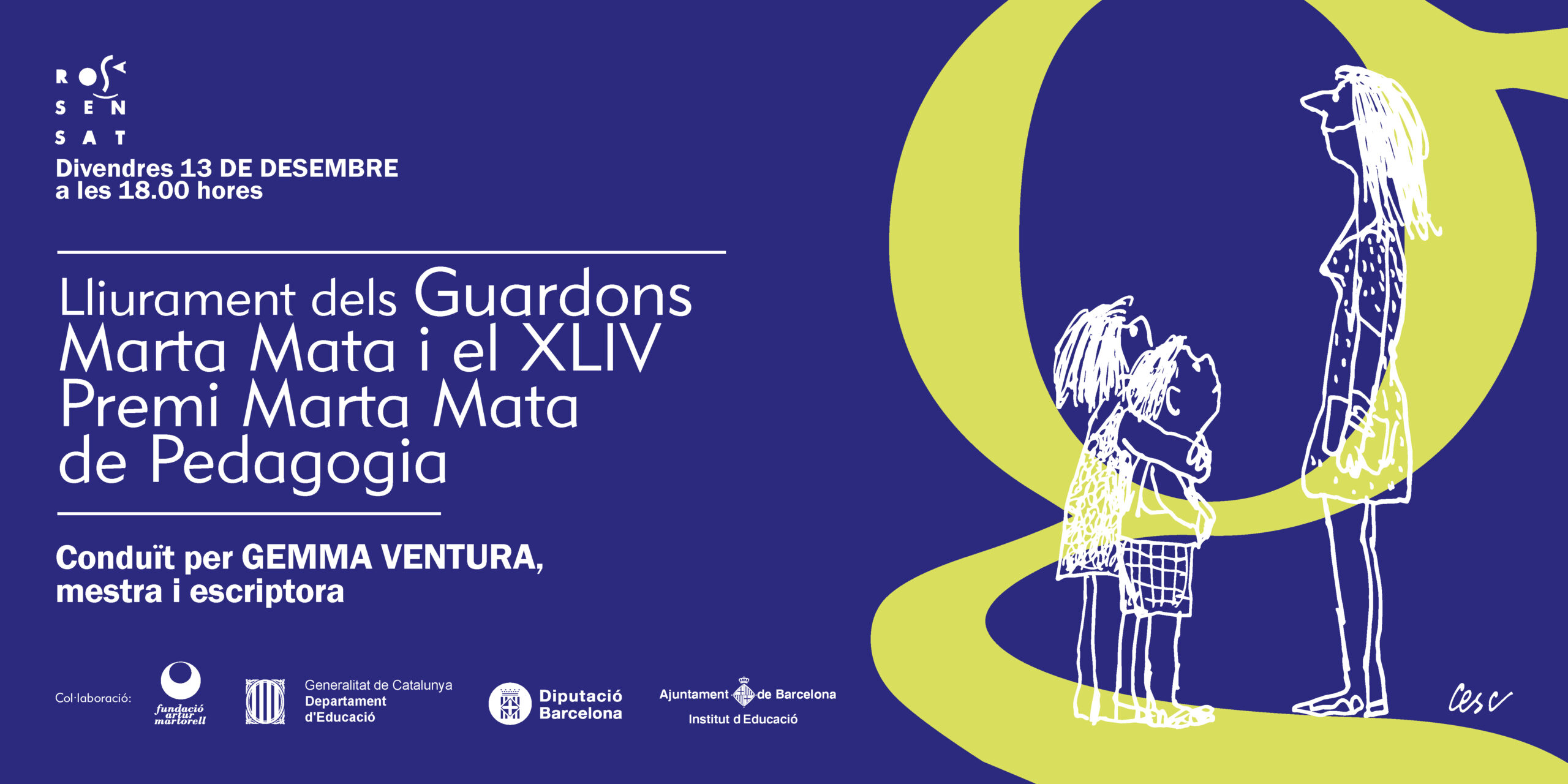 Vine al lliurament dels Guardons Marta Mata i el XLIV Premi Marta Mata de Pedagogia