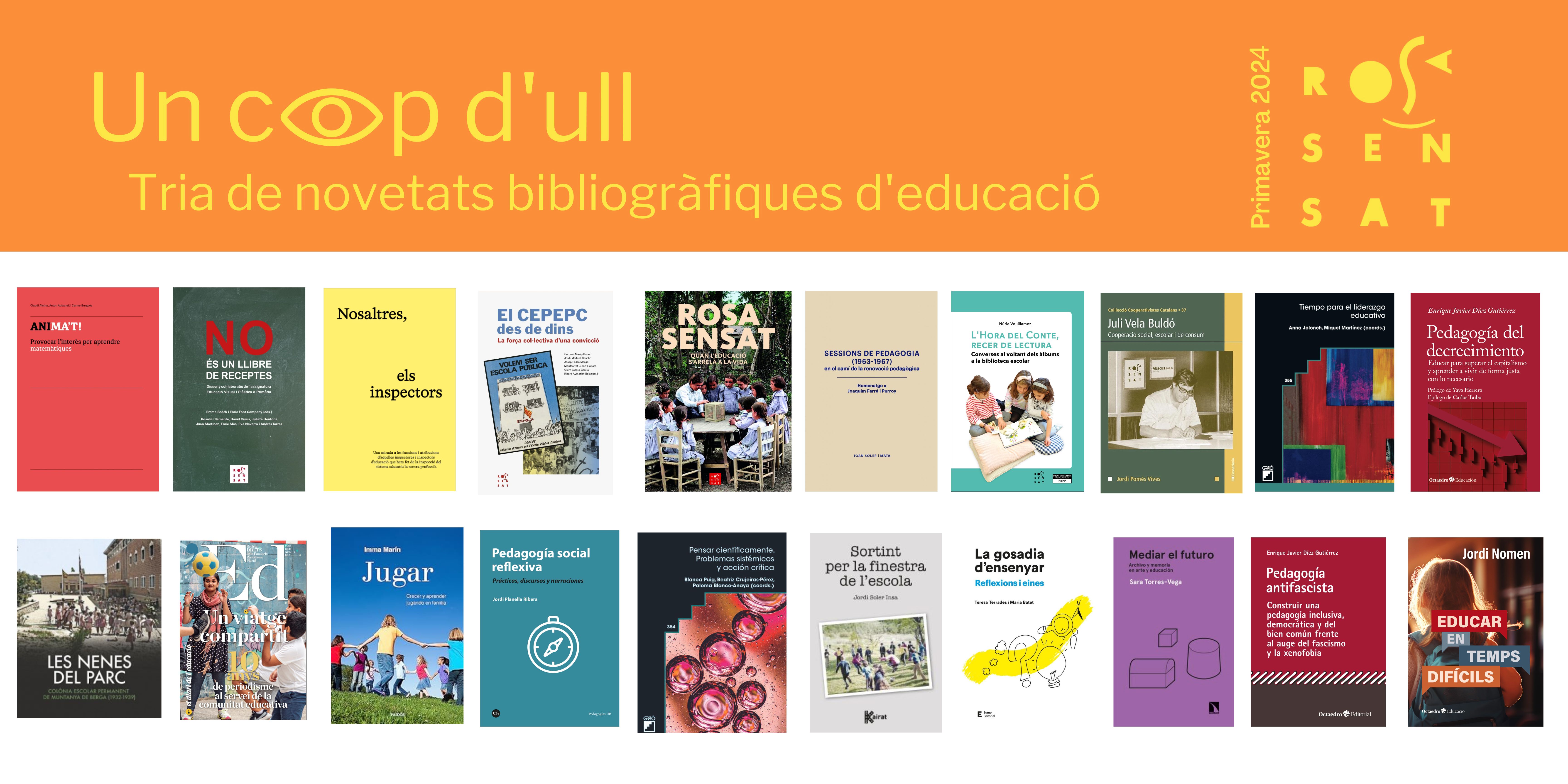 Novetats bibliogràfiques d’educació – Abril 2024