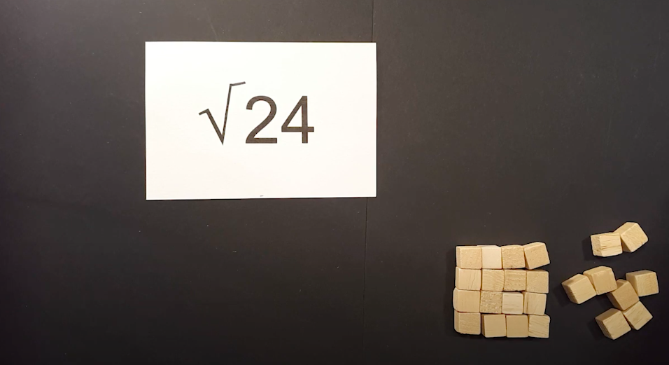Vídeo 8: Noció experimental d'arrel quadrada amb reglets