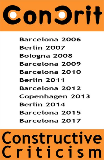 ConCrit (CONstructive CRITicism) celebra la seva 11a trobada a Barcelona