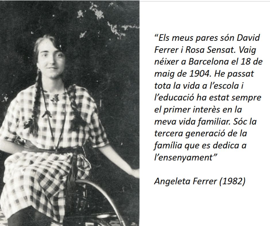 Trenta-tres aniversari de la pèrdua de la pedagoga Angeleta Ferrer